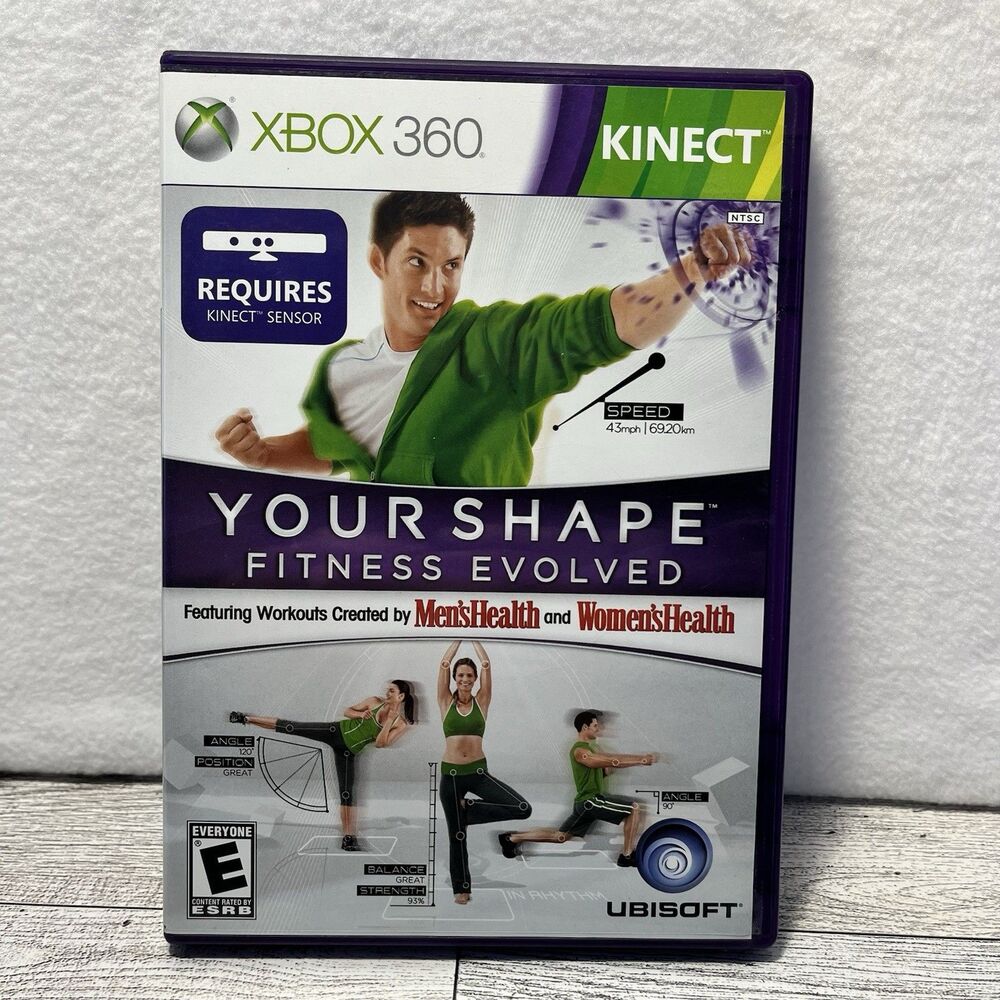 XBOX 360 Ubisoft Your Shape Fitness Evolved 2012 Video Game Kinect Tested CIB